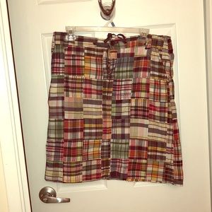 J. Crew madras skirt size 10